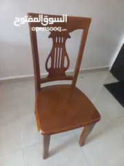  2 كراسي سفرة خشب ماليزي عدد 4