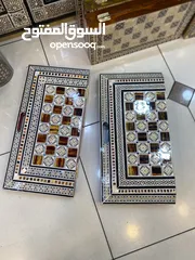  5 طاولة زهر صدف يدوي