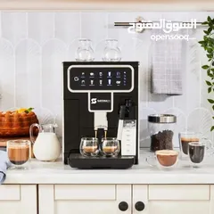  2 ماكينة القهوة الفل أوتوماتيك من سايونا – رفاهية التحضير بضغطة زر 20بار مطحنة مدمجة خاصية التنظيف