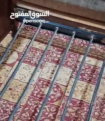  8 سرير خشب زان مفرد ونص بحالة ممتازة مفرش حديد