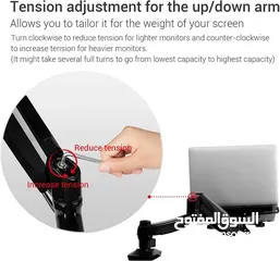  5 FLEXIMOUNTS 2 in 1 Monitor Arm Laptop Mount Stand Swivel Gas Spring LCD Arm Height Adjustable Mount