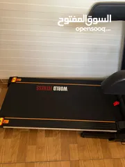  4 جهاز مشي / ركض الكهربائي- تريدميل نوع   world fitness ب عدة ميزات - مستعمل مدة قصيرة