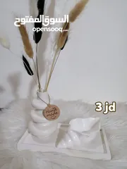  3 تحف جبس مصنوعه يدويا