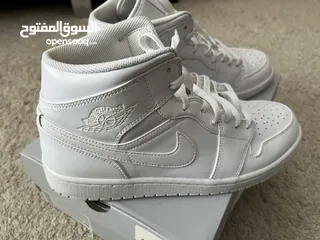  3 Air jordan 1s white sneakers سنيكرز جوردان 1