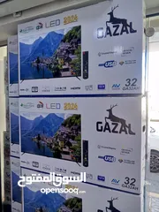 1 شاشه غزال 32 انش فل hd مع قاعد جداريه اخر اصدار من عند درويش