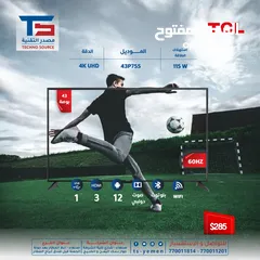  1 شاشات TCL 43 بوصة 4K UHD