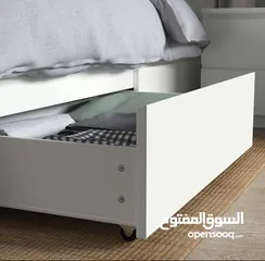  2 سرير كينج ابيض من ايكيا مستعمل بحالة ممتازة  king bed white from Ikea used in good condition