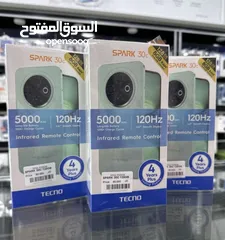  13 جهاز جديد بالكرتونة Spark 30c رام 8 و 12 و 16 جيجا 128 و 256 مكفول سنة متوفر توصيل