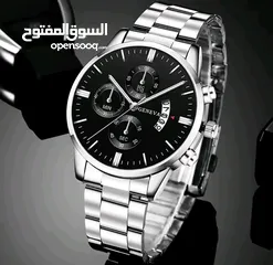  3 ساعه رجاليه فولاذيه المقاومه لي الصدا ووتش الفاخر جميله الساعه أنا شخصينه مستخدمه والله افضل الساعات