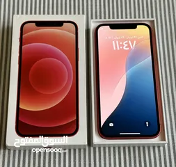  4 Iphone 12 red 256GB used like new