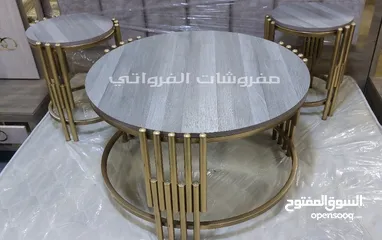  5 اطقم طربيزات عدة موديلات  حديد وخشب