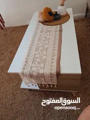  2 طاولة وسط خشب نظيف وثقيل