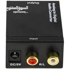  5 Analog to digital audio converter with 2xRCA to toslink and coax  Analog to digital audio converter