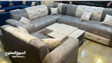 1 طقم كورنر شرحات 7 مقاعد بسعر 155