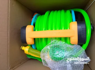 3 بكرة مع بربيش ماء مع رشاش لضخ الماء جديد