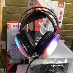  1 هيدفون مضيء خرافي محيطي يو اس بي 7.0 فقط بـ 50 شيكل