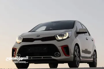  25 كيا بيكانتو GT-line 2020 للبيع ترخيص وتامين فل اللون ابيض نظيفة وحبة نادرة