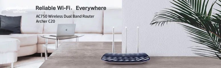  12 راوتر انترنت واي فاي عالي السرعة 5G & 2.4G TP-link WiFi Router archer AC1200 AC20