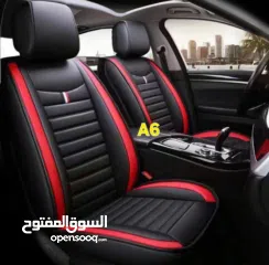  6 غطاء مقاعد السيارة الفاخر Premium Leather مصنوع من جلد فاخر مقاوم للخدش والاتساخ