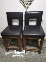  2 كراسي بار خشب زان