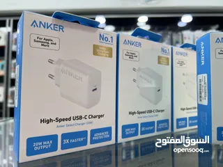  2 Anker Home charger 20w عظمة شحن انكر   الاصلية 20 واط  بتزبط للايفون من ايفون 11 لغاية 16 برو ماكس.