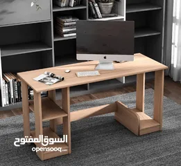  2 ميز مكتبي للحاسبة والدراسة متوفر لون ابيض وبيجي