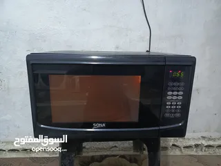  6 ميكرويف سونا 45لتر لون اسود مع نظام شواي داخليه بحال الوكاله قابل للتفاوض يوجد توصيل