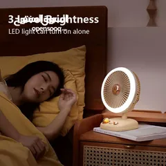  2 مروحة مكتب بإضاءة LE