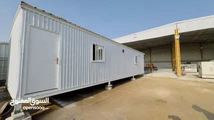  3 Office portacabins, portable toilet containers, storage containers, and shipping containers.