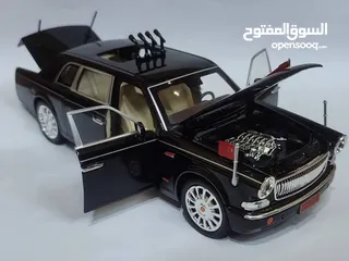  4 مجسم سيارة الرئيس الصيني حديد قياس 1/24 بتفتح كل الابواب وكاله . 30 دينار