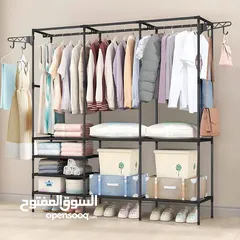  1 لمحبي التميز والأناقة وفرنالكم ستاند الملابس المعدني متعدد الوظائف