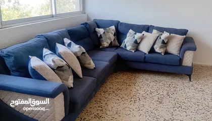 1 Contemporary furniture looking for a new home. Blue is a relaxing color and compliments most color