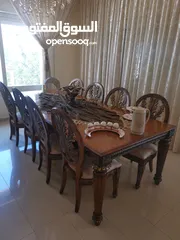  4 غرفة سفرة خشب زان و غرفة ضيوف