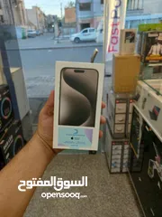  1 ايفون 15 pro max جديد تيتانيوم ذاكره 256 ضمان سنه وكاله abm