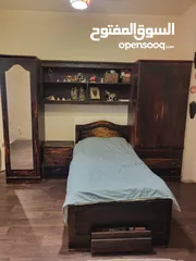  1 غرفة نوم مستعمله خشب زان و لاتي