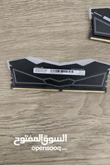  3 ram 16gb رامات بحالة الوكالة 16 قيقا 5200 هرتز  5200MHz cl40 نظيفة لون اسود مع لمبات rgbcl40