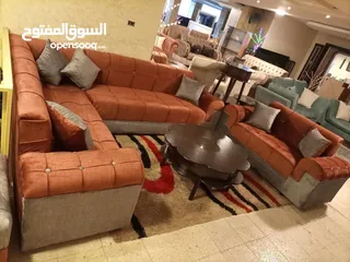  12 كورنرات 9مقاعد حرف L معاه كمان مجوزه بسعر الجملة من مفروشات ماسة لاتردد بل اتصال والحجز
