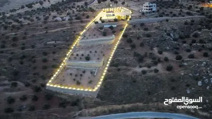  5 مزرعة مميزة في جرش مع بيت طابقين بسعر مميز للبيع