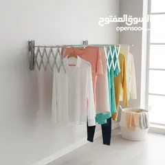  7 منشر الغسيل الجداري الألمنيوم القابل للطي – الذكاء في التنظيم وتوفير المساحة عملي وأنيق لترتيب .