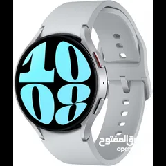  2 Samsung Watch6 Silver 44mm New ساعة سامسونج ووتش6 جديدة