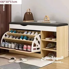 2 حل مثالي لترتيب مدخل بيتك   خزانة أحذية مع مقعد مريح، قطعة تجمع بين العملية والأناقة بوقت واحد.