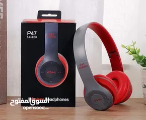  6 أحدث إصدار لسماعات P47 صوت واضح ونقي محيطي ومايك عاليه وشحن يدوم طويلا