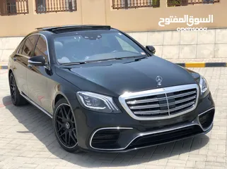  4 مرسيدس S550 اسود ملكي 4 فصوص كت 63 للبيع