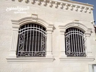  7 ديكورات حجر نوافير شلالات مغاسل فير بليس باربكيو ديكورات شبابيك ومداخل دربزينات ومشربيات اعمده