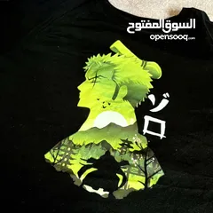  2 بلوزة أنمي one piece شخصية زورو. حجم لارج. مناسبة للجنسين. بلوزة صيفية