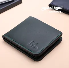  3 محفظة جلد طبيعي عالية الجودة  جلد طبيعي خام اصلية فاخرة
