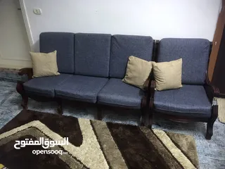  3 طقم موريس 7 مقاعد ثلاثيه واربع مفردات بحاله ممتازه