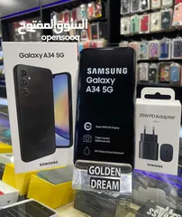  1 مستعمل اخو الجديد Samsung A34 5G رام 16 جيجا 128 و 256 أغراضة والكرتونه متوفر متوفر توصيل