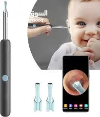  7 جهاز كاميرا ويرليس  تنظير فحص الاذن و رؤية  الشمع و الغبار من الموبايل  مع مجموعة الادوات   التنظيف