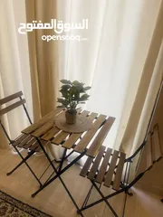  3 طاولة طعام ايكيا طاولة مع 2كراسي 45 دينار مروحية منظدية صغيرة 10 دينار  مكواة بخار جديدة 15 دينار